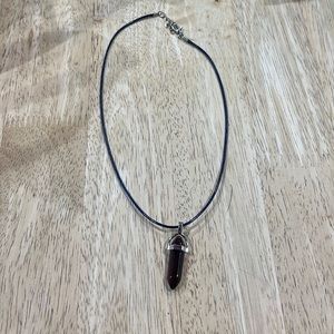 Brown crystal necklace